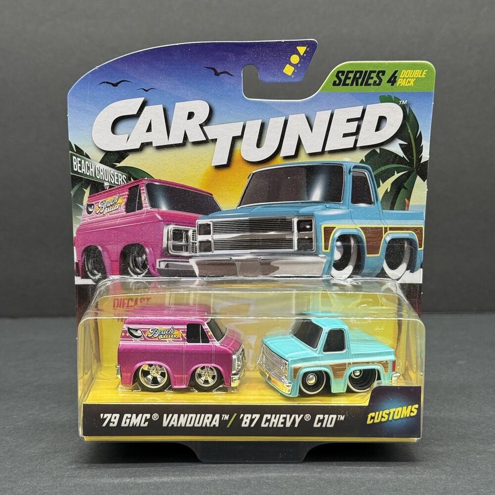 MGA Car Tuned Series 4 2 PACK 79 GMC Vandura & 87 Chevy C10 JDM